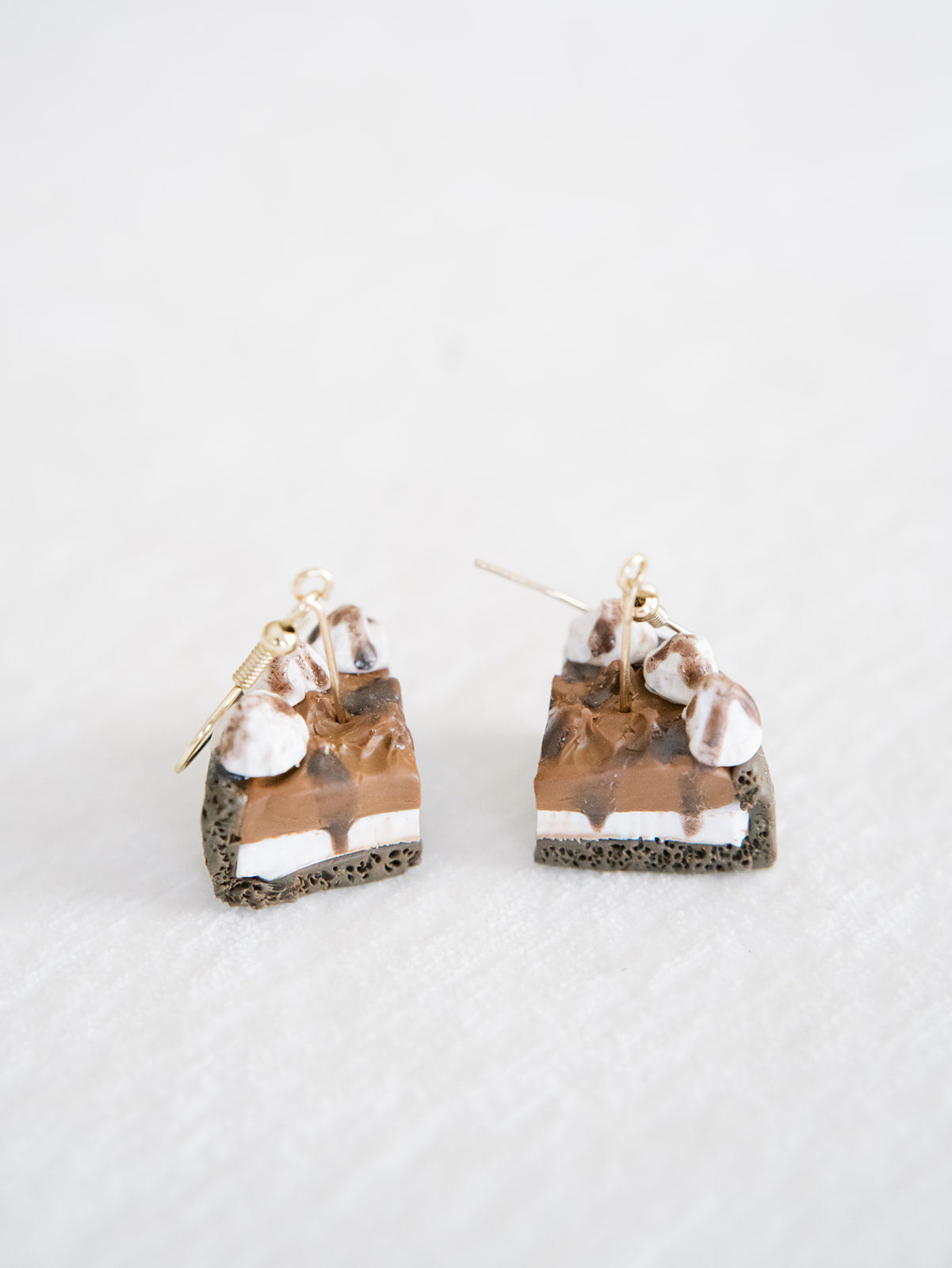 Chocolate Pie Slice Earrings