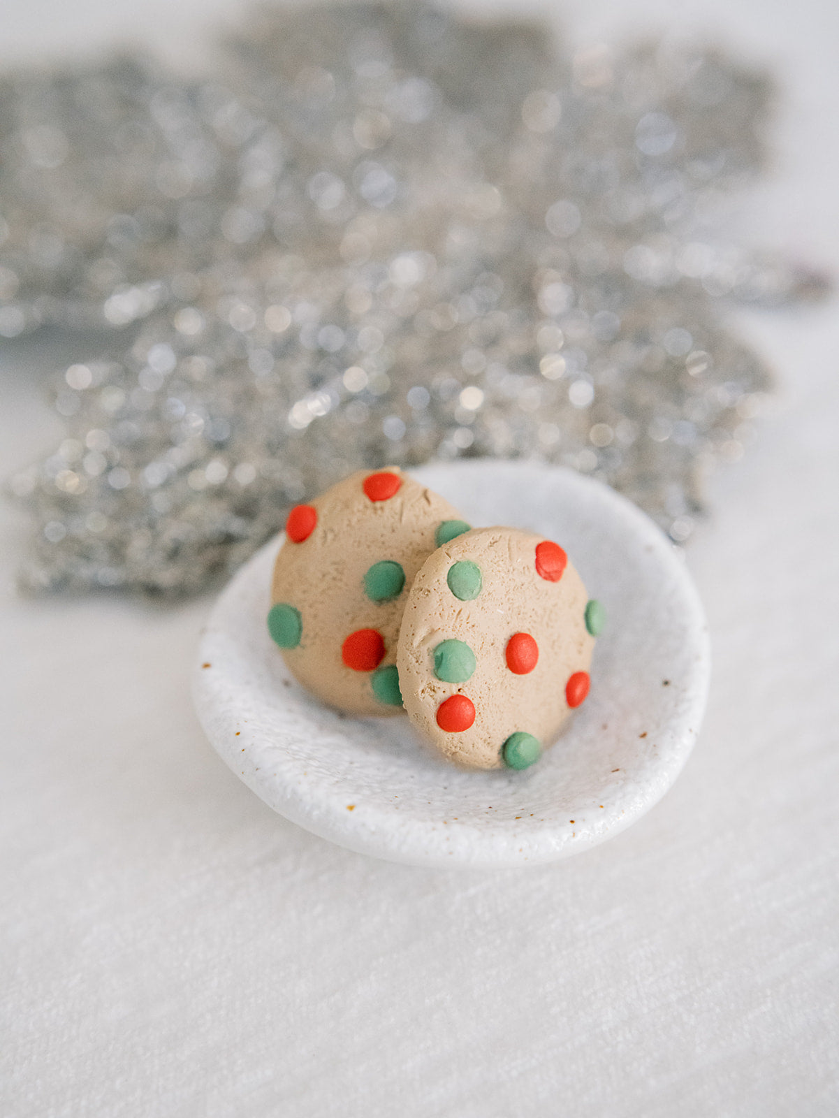 Mom's Festive Christmas Candy Cookie Earrings