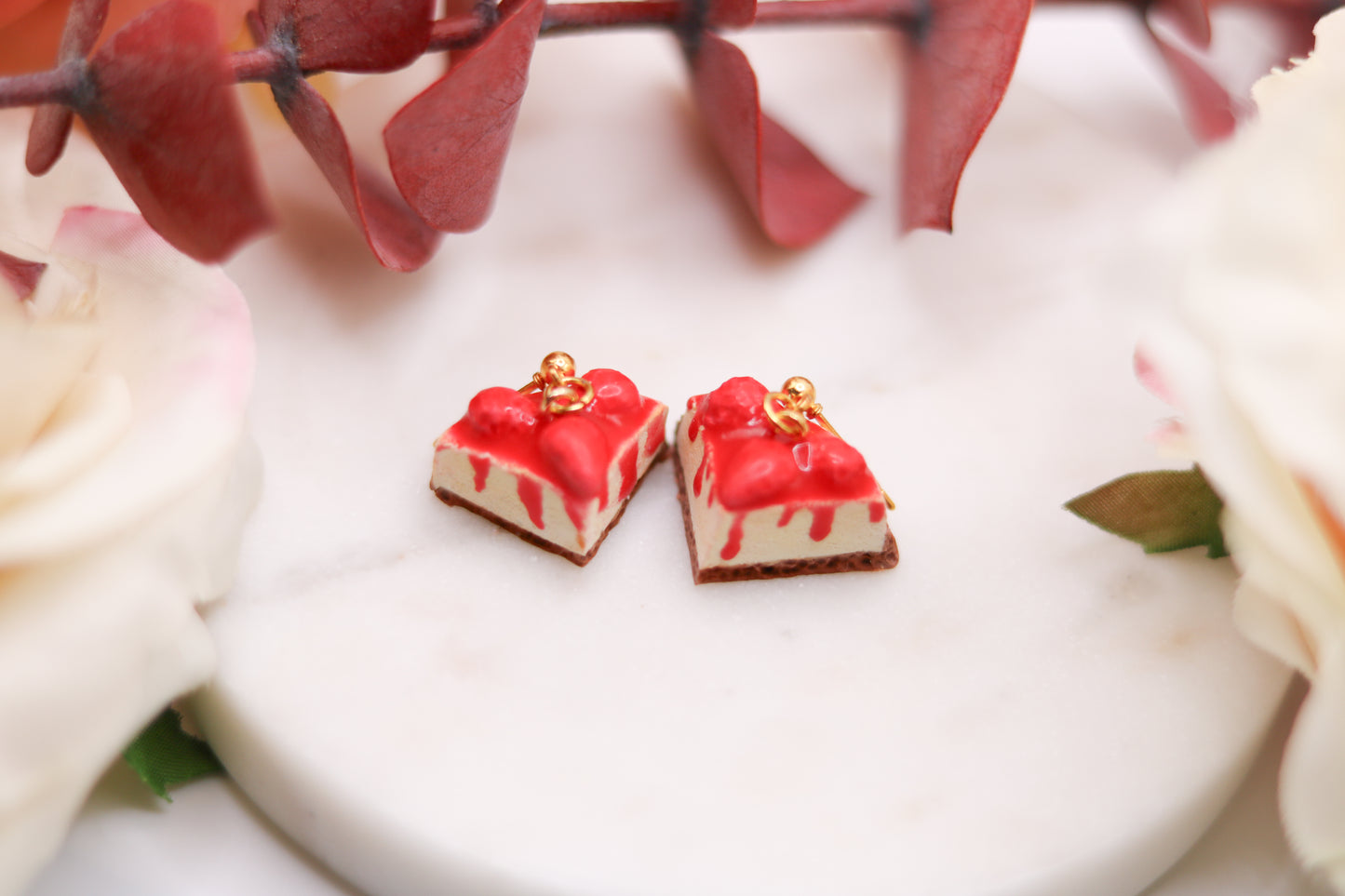 Strawberry Cheesecake Earrings