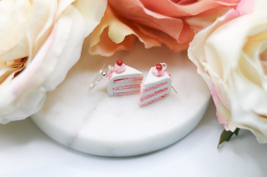 Pink Cake Dangle Earrings