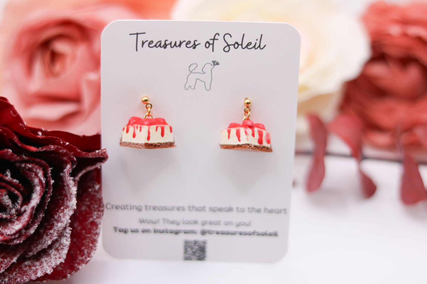 Strawberry Cheesecake Earrings