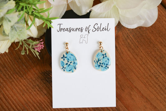 Blue Floral Dangle